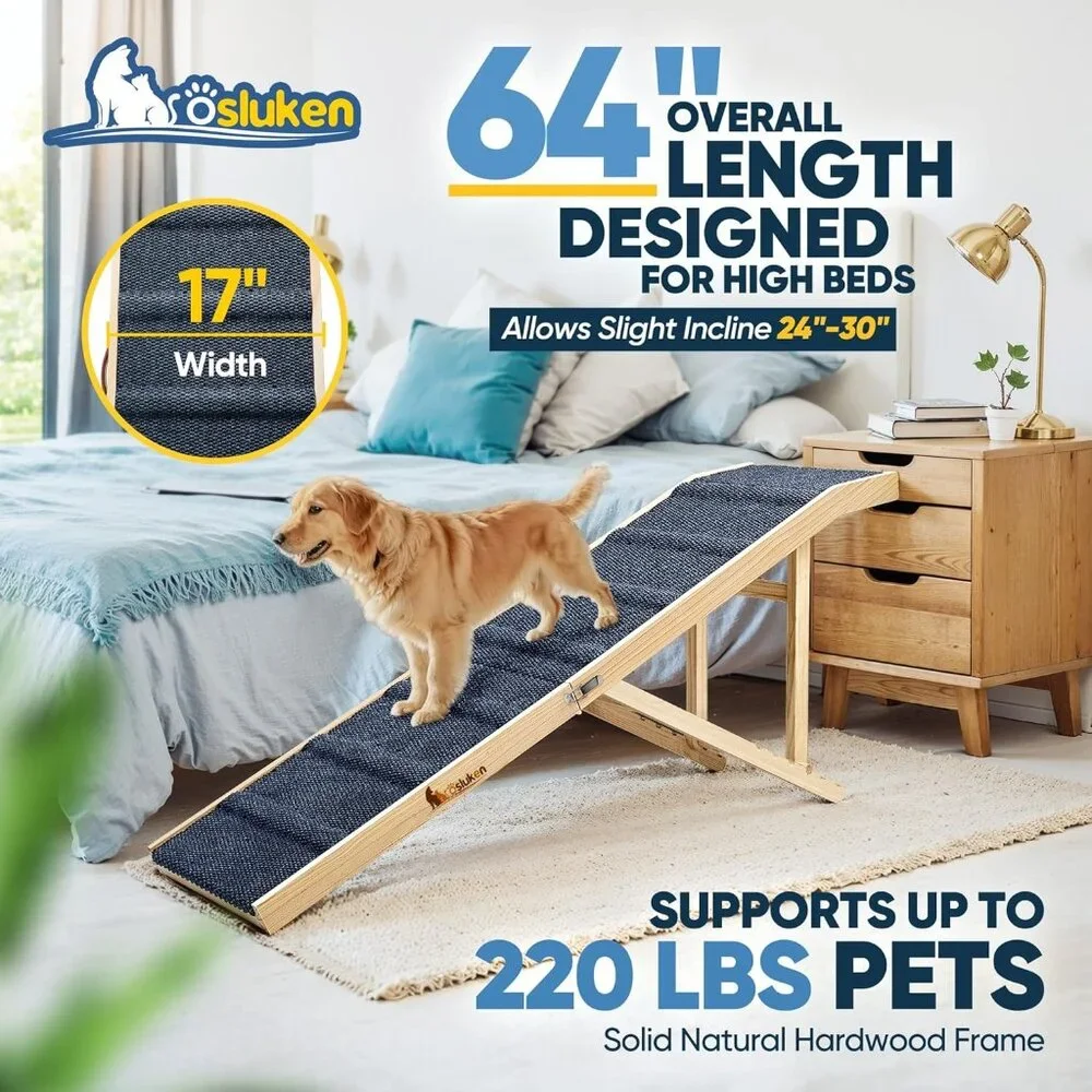 Dog Ramp for Bed, L64 W17